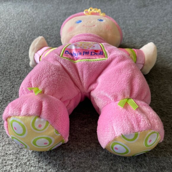 Fisher Price My First Doll Pink  Stuffed Plush Baby Rattle Security Lovey 2008 - Picture 4 of 10
